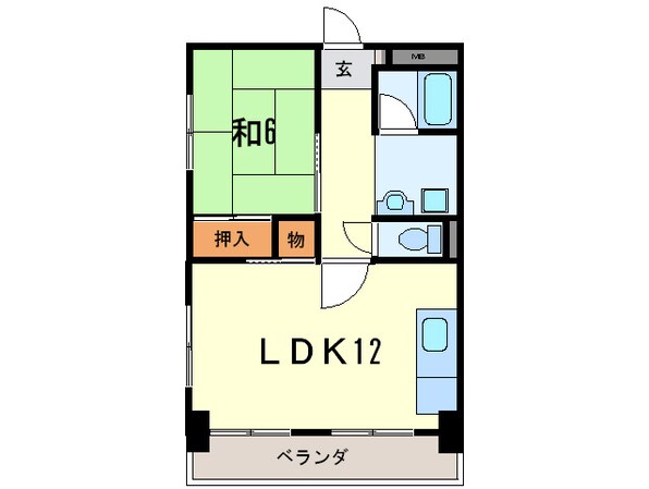 甲陽マンションの物件間取画像